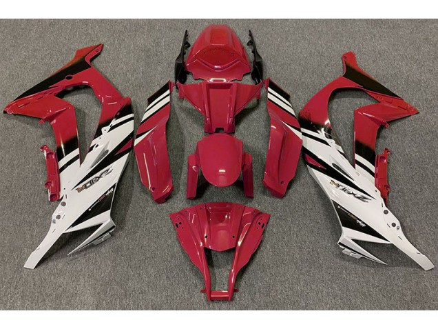 2011-2015 Gloss Red & White Kawasaki ZX10R Fairings for Sale