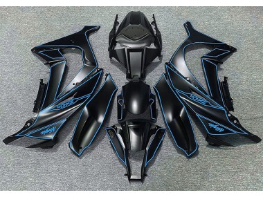 2011-2015 Matte Black & Blue Lining Kawasaki ZX10R Fairings for Sale