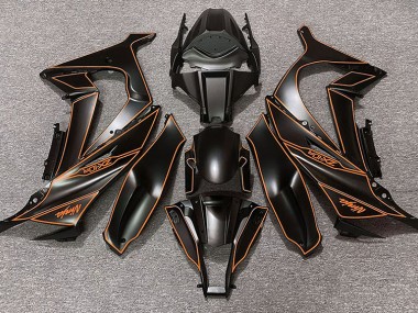 2011-2015 Matte Black & Orange Lining Kawasaki ZX10R Fairings for Sale