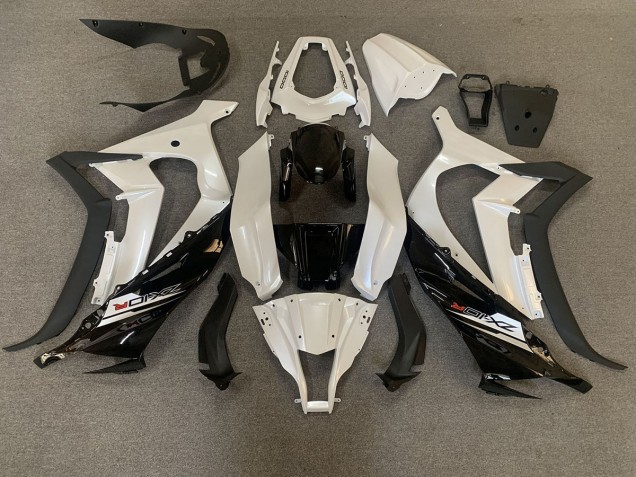 2011-2015 Pearl White & Black Kawasaki ZX10R Fairings for Sale