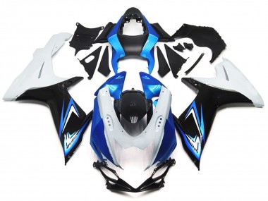 2011-2020 Light Blue and Gloss White Style with Black Suzuki GSXR 600-750 Fairings for Sale