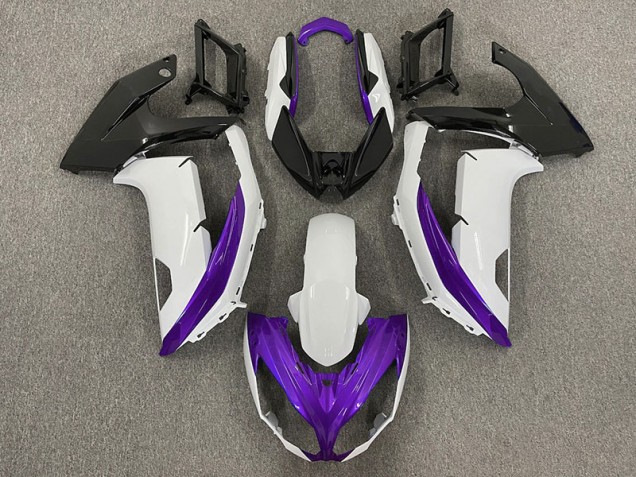 2012-2016 Gloss White & Purple Kawasaki Ninja 650R Fairings for Sale