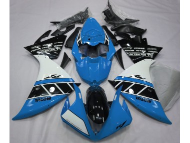 2013-2014 Gloss Light Blue White and Black Yamaha R1 Fairings for Sale