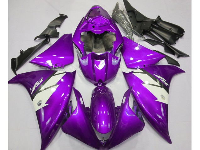 2013-2014 Gloss Purple & White Yamaha R1 Fairings for Sale