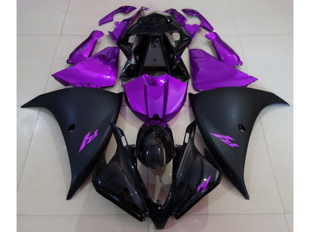 2013-2014 Matte Black and Purple Yamaha R1 Fairings for Sale