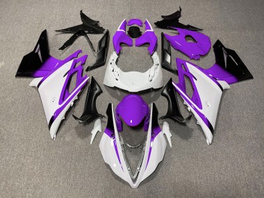 2013-2016 Gloss White and Purple Triumph Daytona 675 Fairings for Sale