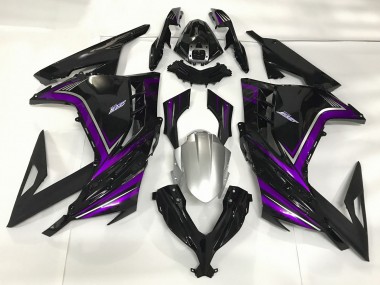 2013-2018 Gloss Black & Purple Kawasaki Ninja 300 Fairings for Sale