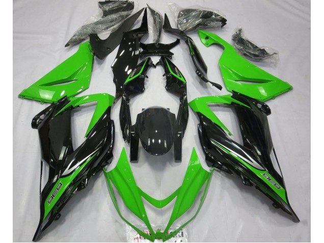 2013-2018 Green and Black Kawasaki ZX6R Fairings for Sale