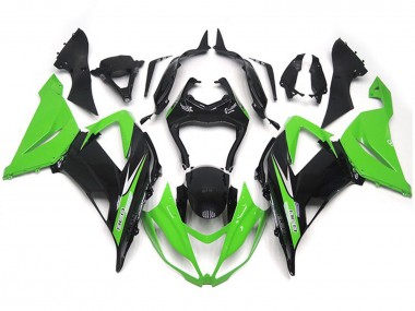 2013-2018 Green and Black Vibrant OEM Style Kawasaki ZX6R Fairings for Sale