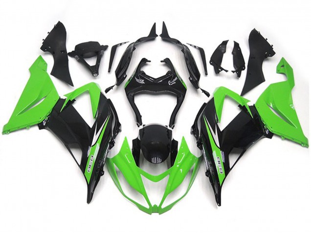 2013-2018 Green and Black Vibrant OEM Style Kawasaki ZX6R Fairings for Sale