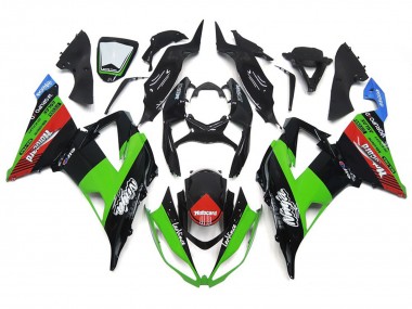 2013-2018 MotoCard Green and Black Kawasaki ZX6R Fairings for Sale