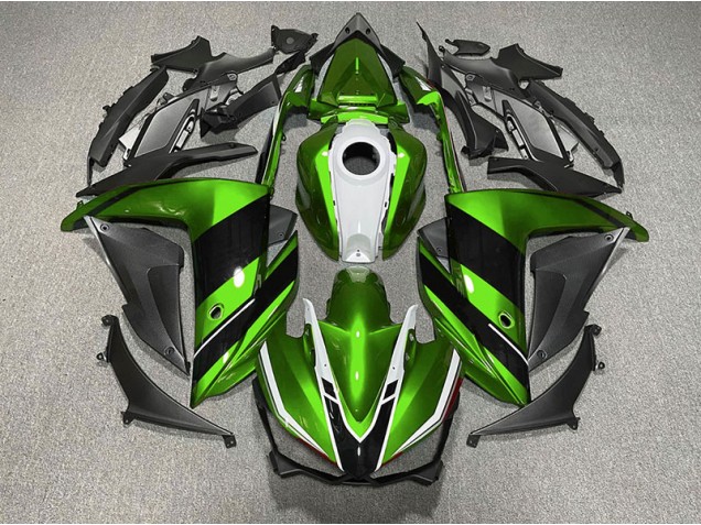 2015-2018 Green Black and White Yamaha R3 Fairings for Sale