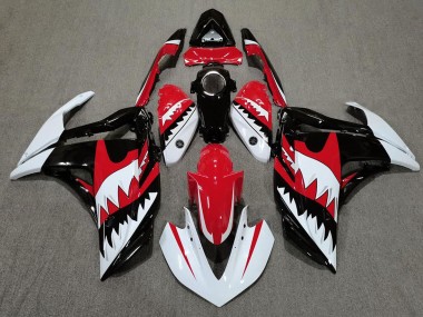 2015-2018 White Shark & Red Yamaha R3 Fairings for Sale