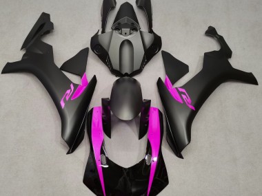 2015-2019 Matte Black & Pink Yamaha R1 Fairings for Sale