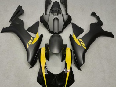 2015-2019 Matte Black & Yellow Yamaha R1 Fairings for Sale