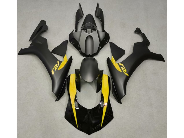 2015-2019 Matte Black & Yellow Yamaha R1 Fairings for Sale