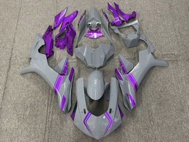 2015-2019 Nardo Gray & Purple Accents Yamaha R1 Fairings for Sale