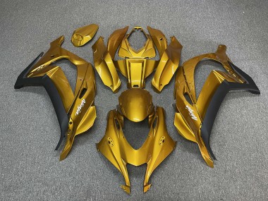 2016-2019 Gold with Ninja White Kawasaki ZX10R Fairings for Sale