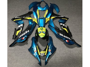 2016-2019 Light Blue Shark Kawasaki ZX10R Fairings for Sale