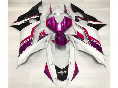 2017-2019 Pink and Gloss White Yamaha R6 Fairings for Sale