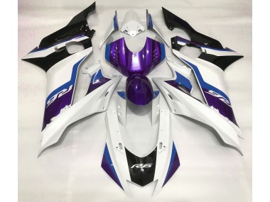 2017-2019 Purple and Gloss White Yamaha R6 Fairings for Sale