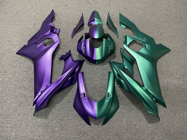 2017-2019 Purple and Green Split Yamaha R6 Fairings for Sale