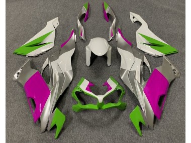 2019-2020 Gloss Green Pink and Silver Kawasaki ZX6R Fairings for Sale