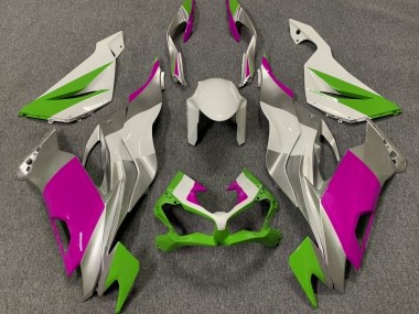 2019-2020 Gloss Green Pink and Silver Kawasaki ZX6R Fairings for Sale