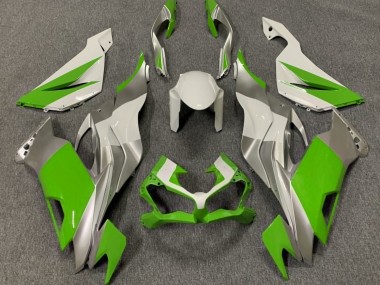 2019-2020 Gloss Green White and Silver Kawasaki ZX6R Fairings for Sale