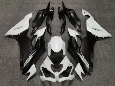 2019-2020 Matte Pearl White and Black Kawasaki ZX6R Fairings for Sale