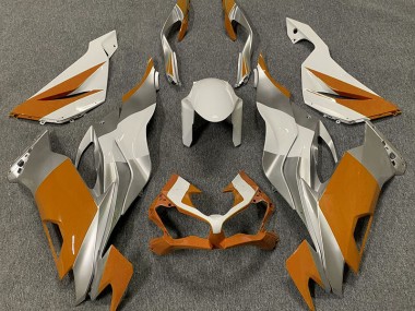 2019-2020 Orange White and Silver Kawasaki ZX6R Fairings for Sale