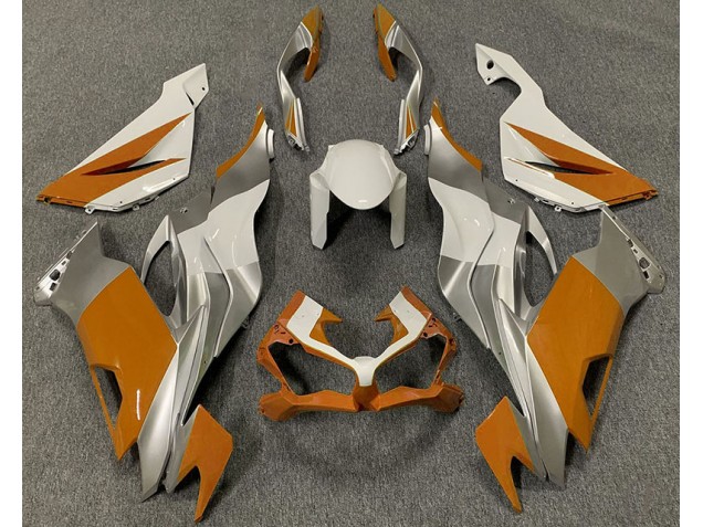 2019-2020 Orange White and Silver Kawasaki ZX6R Fairings for Sale